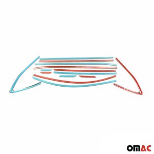 Hyundai Tucson Window Trim - Omac - 14 Pcs - Gloss Dark - 2016-2021